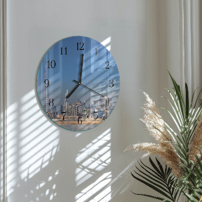 Wanduhr rund Dubai Horizon