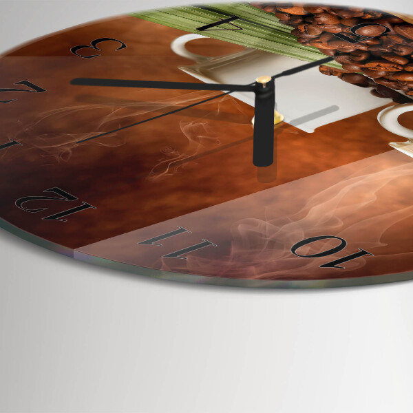 Wanduhr rund Kaffeetassen