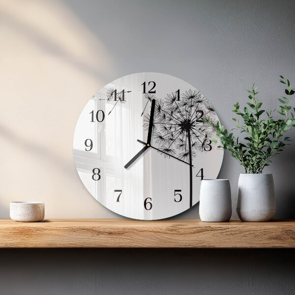 Wanduhr rund Löwenzahn