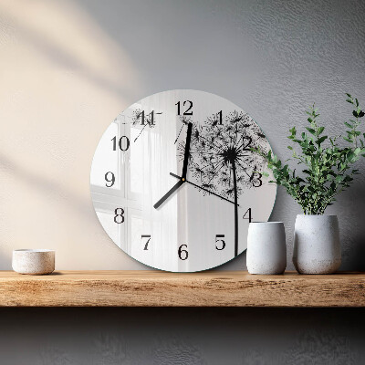 Wanduhr rund Löwenzahn