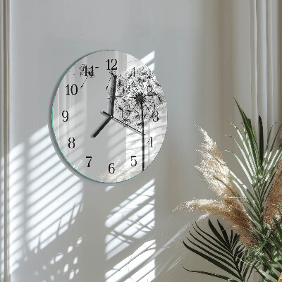 Wanduhr rund Löwenzahn