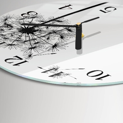 Wanduhr rund Löwenzahn
