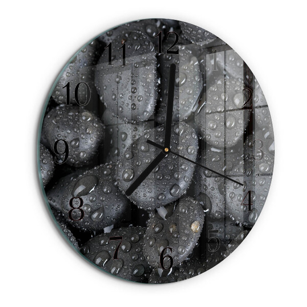 Wanduhr rund Steine ​​Wasser