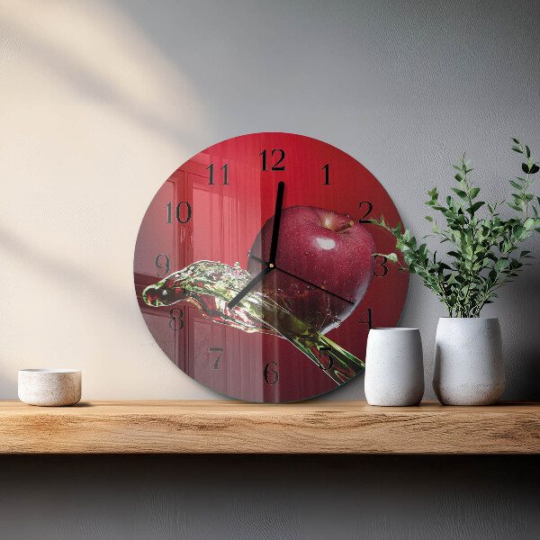 Wanduhr rund Apfel