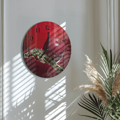 Wanduhr rund Apfel