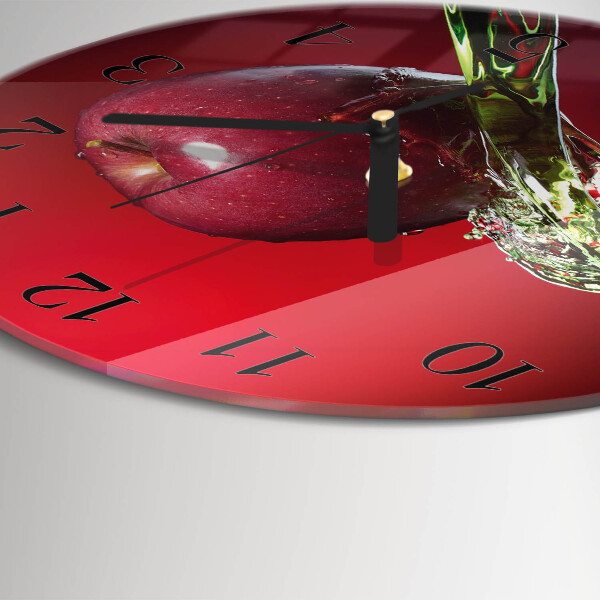 Wanduhr rund Apfel