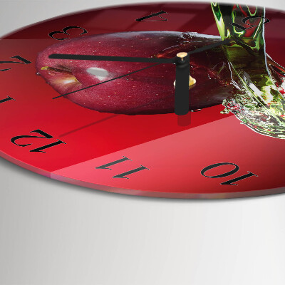 Wanduhr rund Apfel