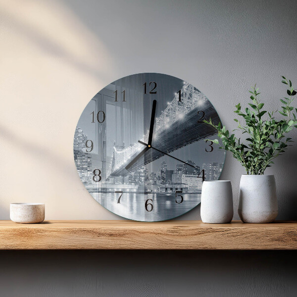 Wanduhr rund Brücke