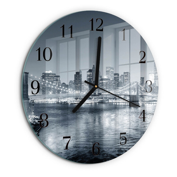Wanduhr rund Nacht des Horizonts