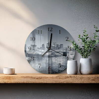 Wanduhr rund Nacht des Horizonts