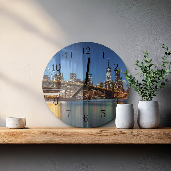 Wanduhr rund Horizontale Brücke