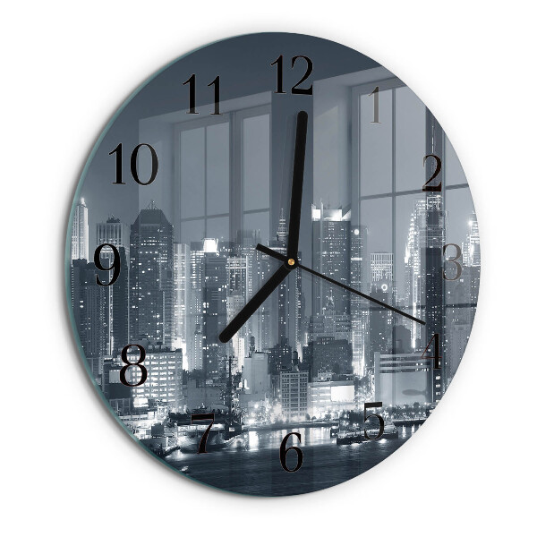Wanduhr rund Nacht des Horizonts