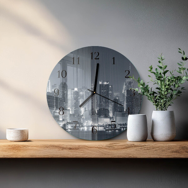 Wanduhr rund Nacht des Horizonts