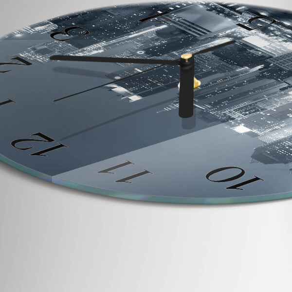 Wanduhr rund Nacht des Horizonts