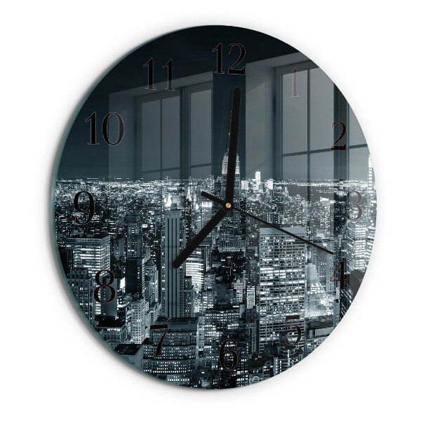 Wanduhr rund Nacht des Horizonts