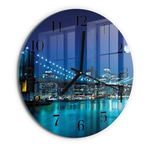Wanduhr rund Nacht des Horizonts