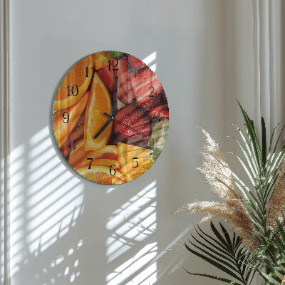 Wanduhr rund Obst