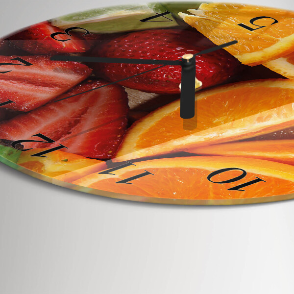 Wanduhr rund Obst