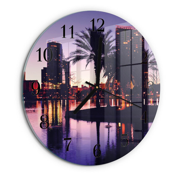 Wanduhr rund Palmen in Florida