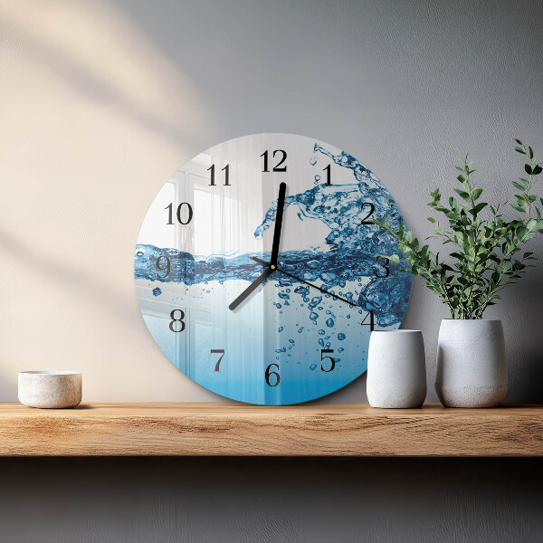 Wanduhr rund Wasser