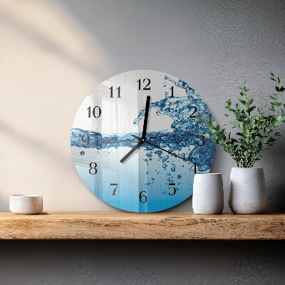 Wanduhr rund Wasser