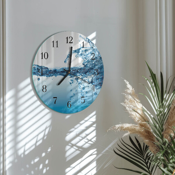 Wanduhr rund Wasser