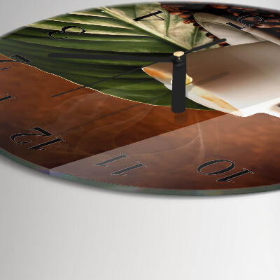Wanduhr rund Tasse Kaffee