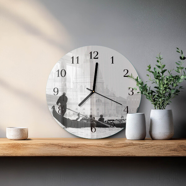 Wanduhr rund Das venezianische Boot