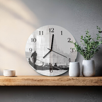 Wanduhr rund Das venezianische Boot