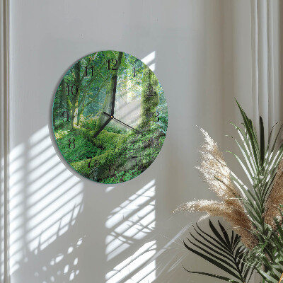 Wanduhr rund Waldmoos
