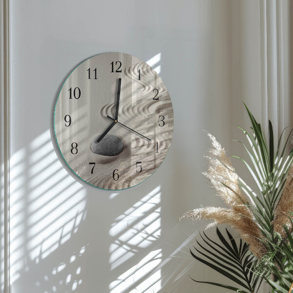 Wanduhr rund Steinsand