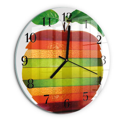 Wanduhr rund Apfel
