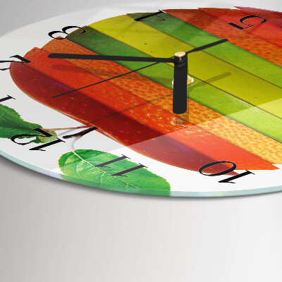Wanduhr rund Apfel