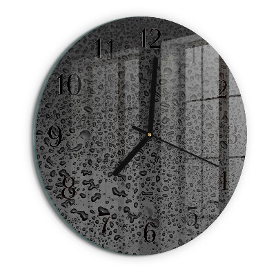 Wanduhr rund Wassertropfen