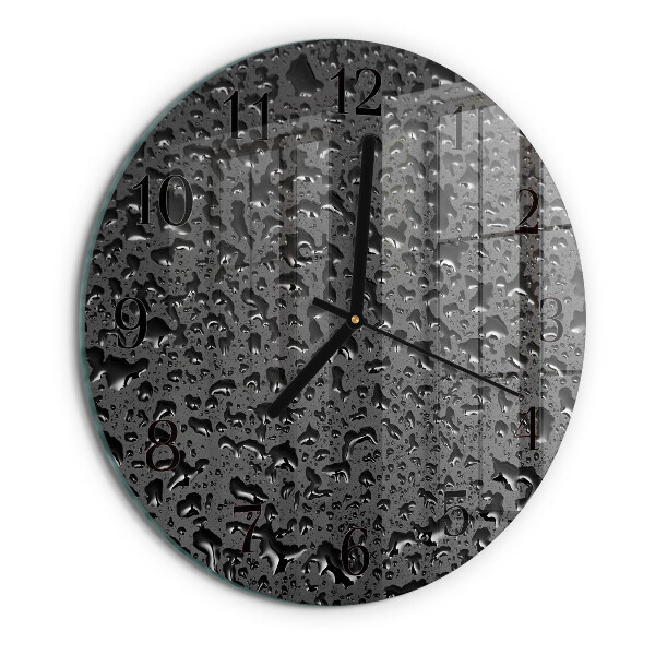 Wanduhr rund Wassertropfen