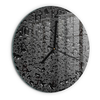 Wanduhr rund Wassertropfen
