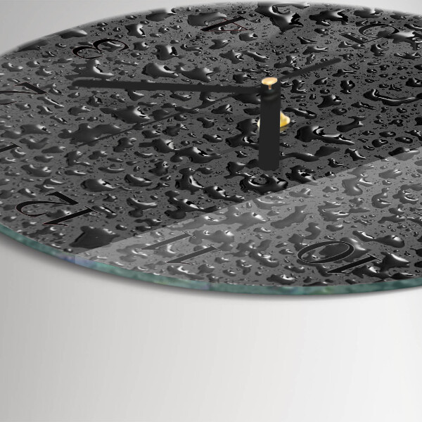 Wanduhr rund Wassertropfen
