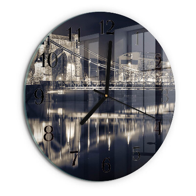 Wanduhr rund Brücke