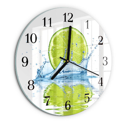 Wanduhr rund Kalkwasser