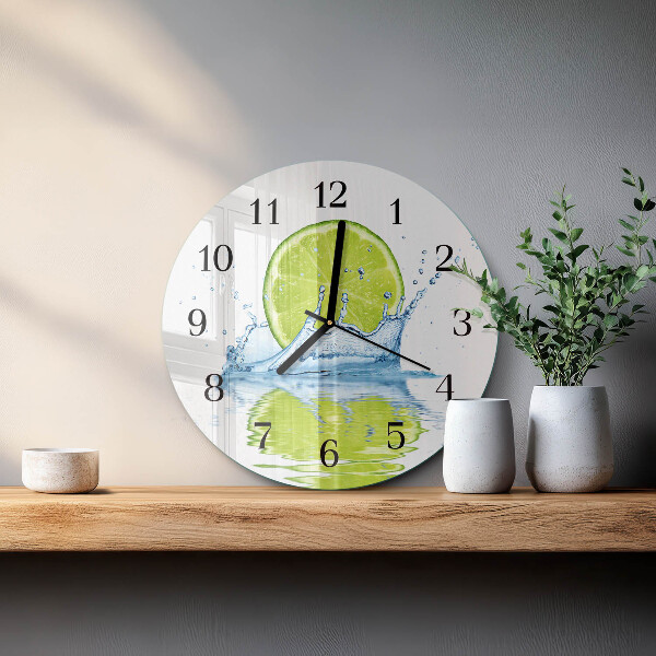 Wanduhr rund Kalkwasser