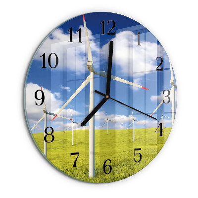 Wanduhr rund Windpark