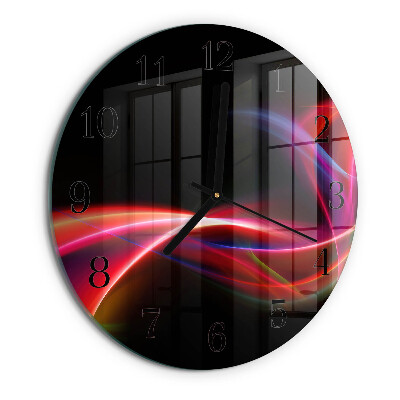 Wanduhr rund Abstrakte Linien