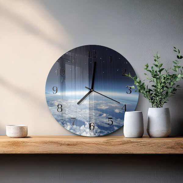 Wanduhr rund Das Universum der Erde