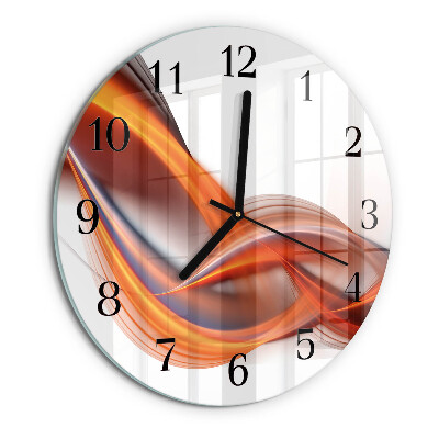 Wanduhr rund Abstrakter Rauch