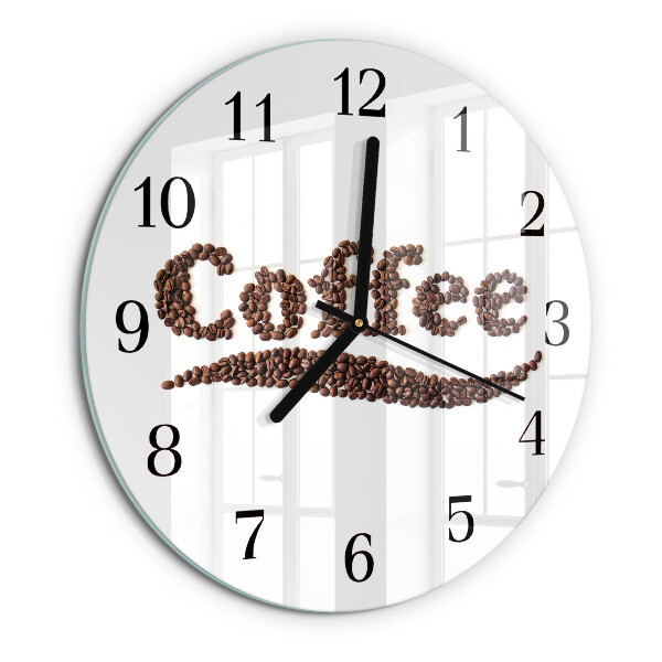 Wanduhr rund Kaffee 