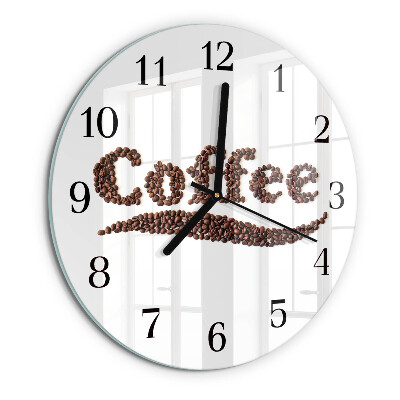 Wanduhr rund Kaffee 