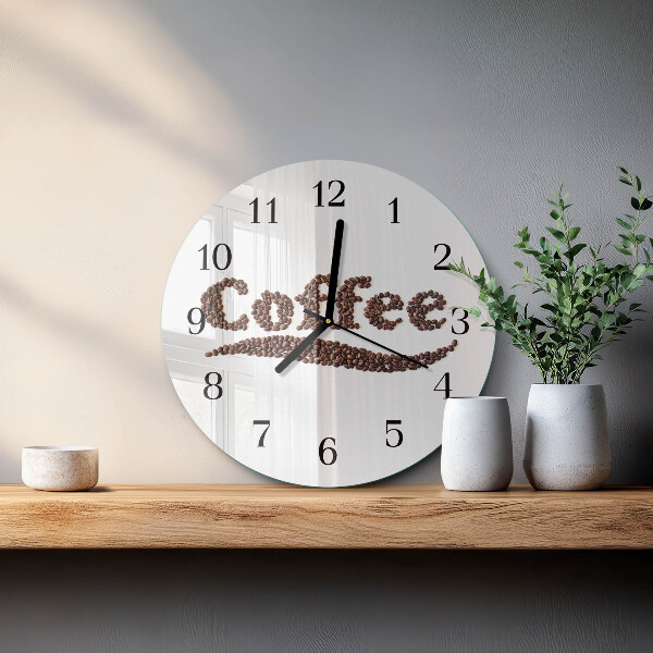 Wanduhr rund Kaffee 