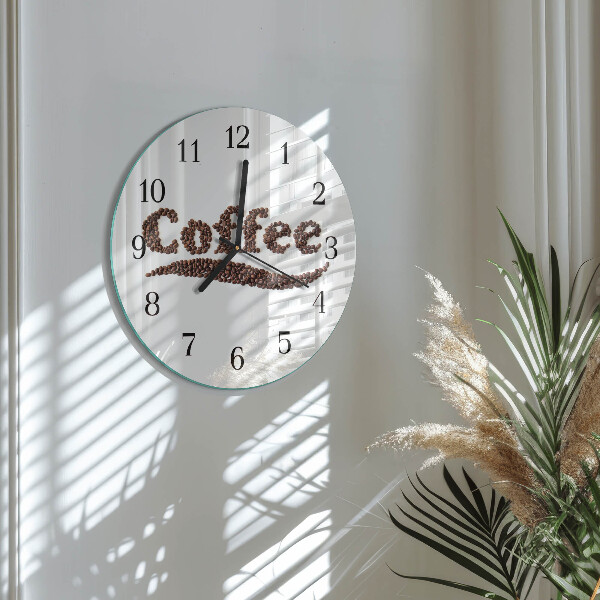 Wanduhr rund Kaffee 