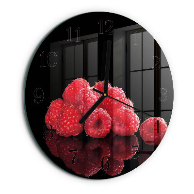 Wanduhr rund Himbeeren