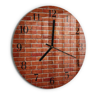 Wanduhr rund Ziegelmauer